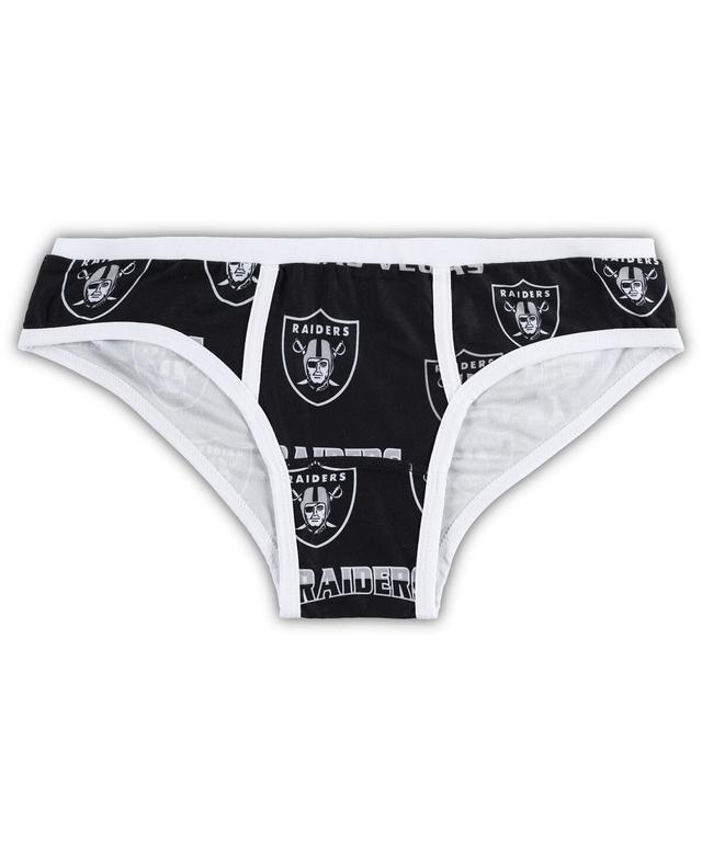 Womens Concepts Sport Black Las Vegas Raiders Breakthrough Allover Print Knit Panty Product Image