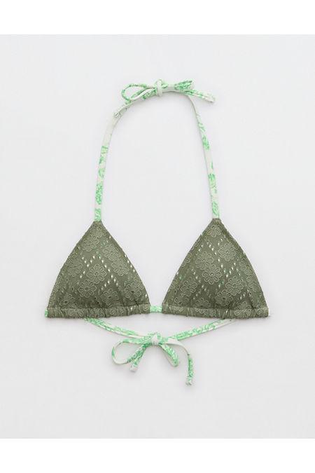 Aerie Eyelet String Triangle Bikini Top Women's Product Image