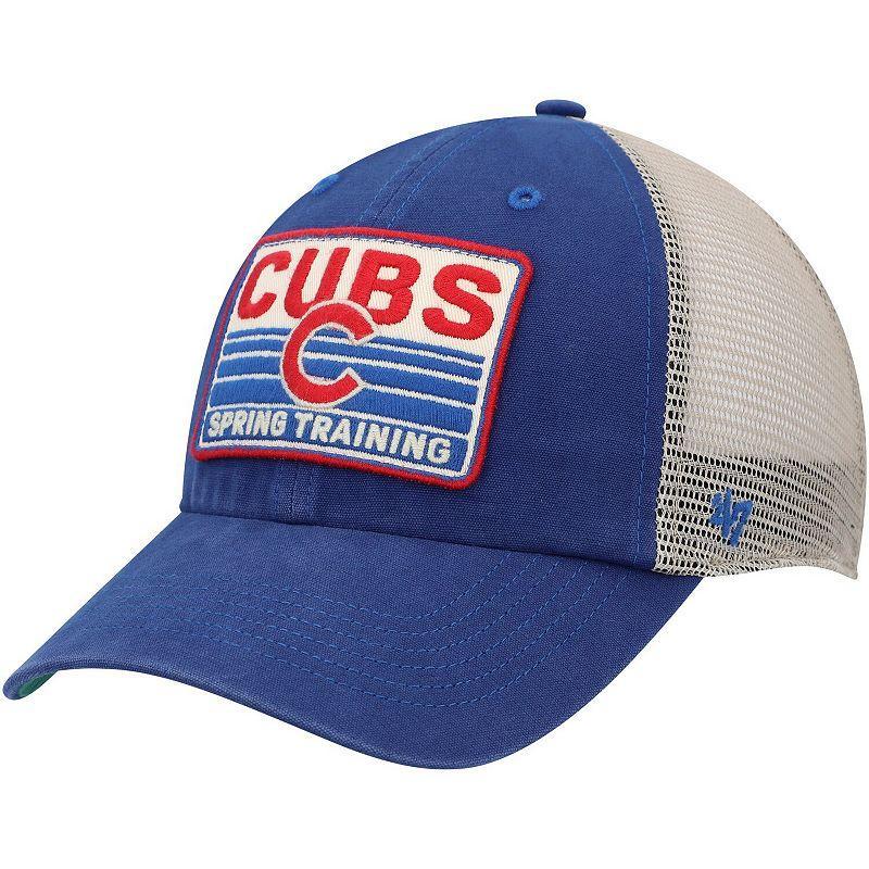 Mens 47 Royal/Tan Chicago Cubs Four Stroke Clean Up Trucker Snapback Hat Product Image