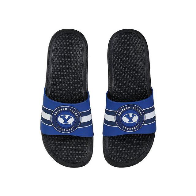 FOCO BYU Cougars Stripe Raised Slide Sandals, Mens Product Image