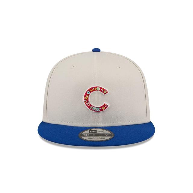 Chicago Cubs Floral Fill 9FIFTY Snapback Hat Male Product Image