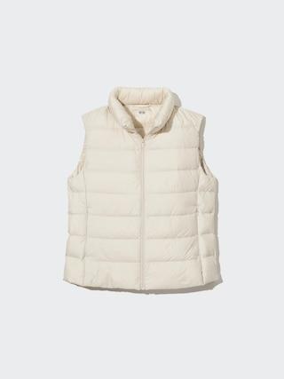 UNIQLO US Women's Ultra Light Down Vest with Anti-Static Off White XS UNIQLO US  XS  female Product Image