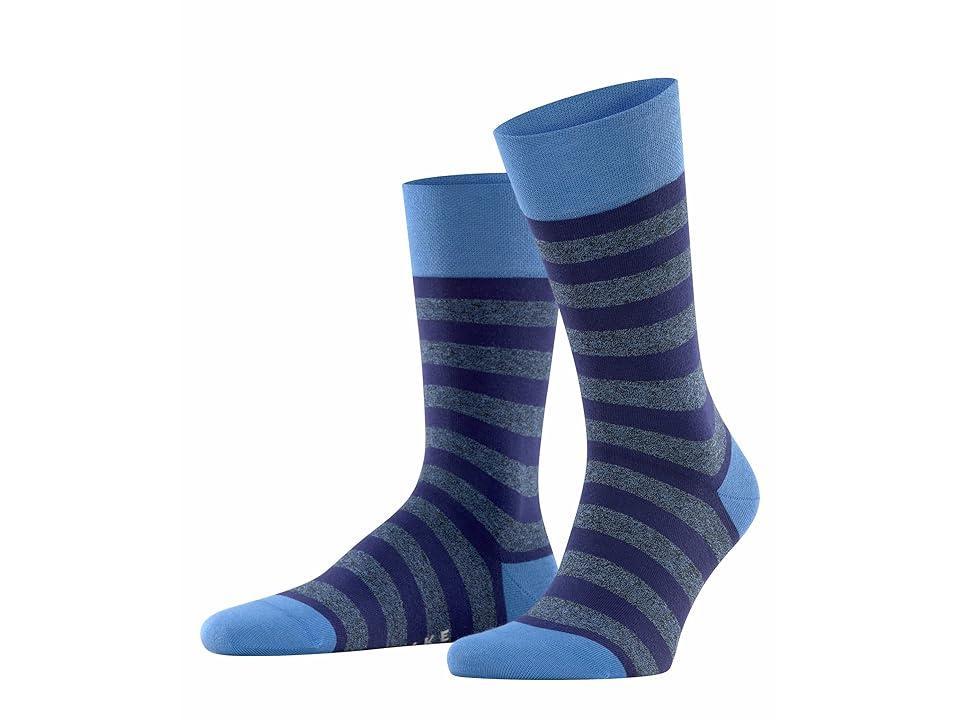 Falke Sensitive Mapped Line Socks (Ocean/Blue) Men's Low Cut Socks Shoes Product Image