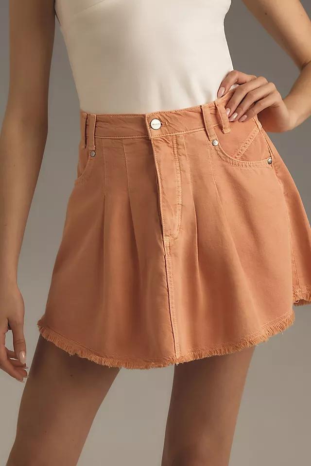 Pilcro Pleated Micro Denim Skirt Product Image