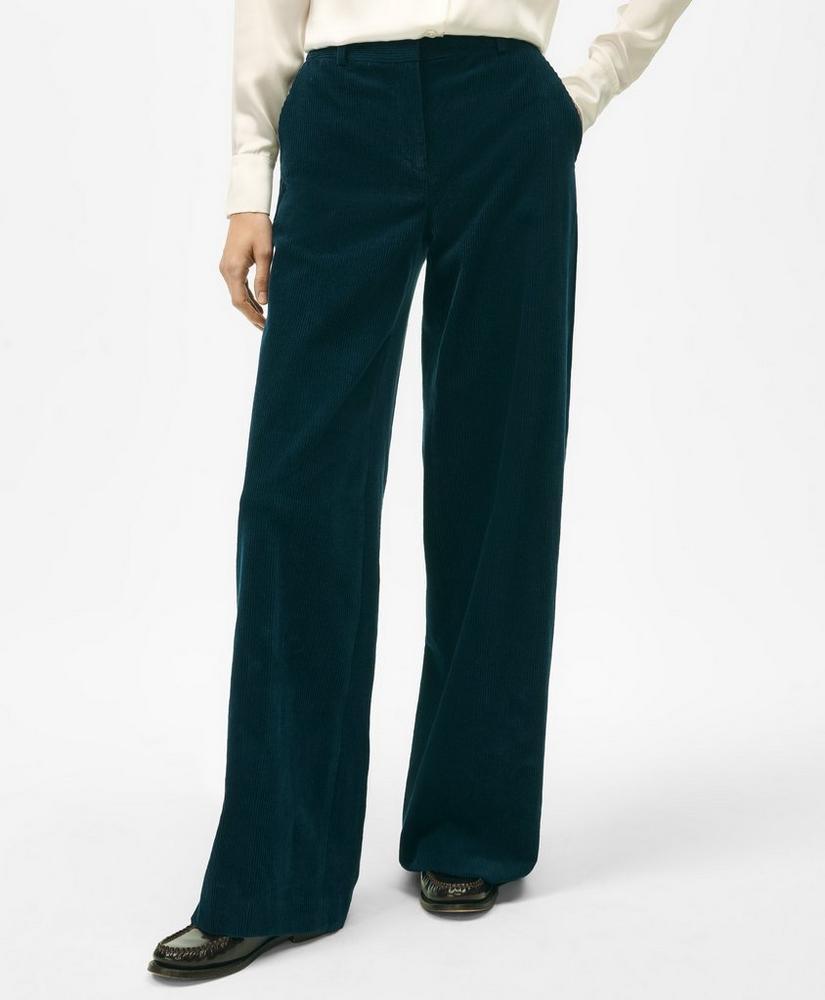 Wide Leg Trousers in Wide-Wale Corduroy Cotton Product Image