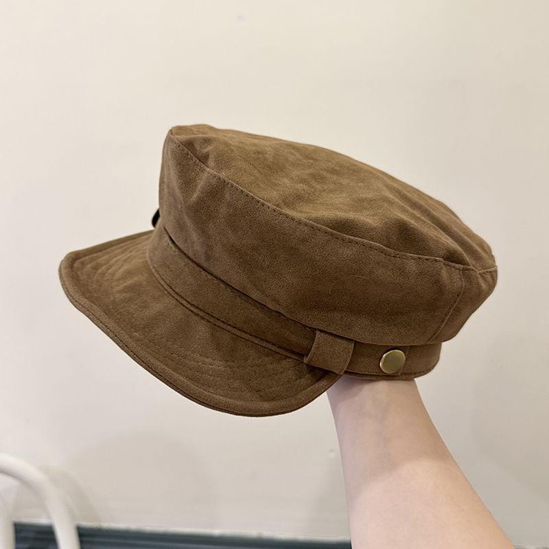 Plain Faux Suede Military Cap Product Image