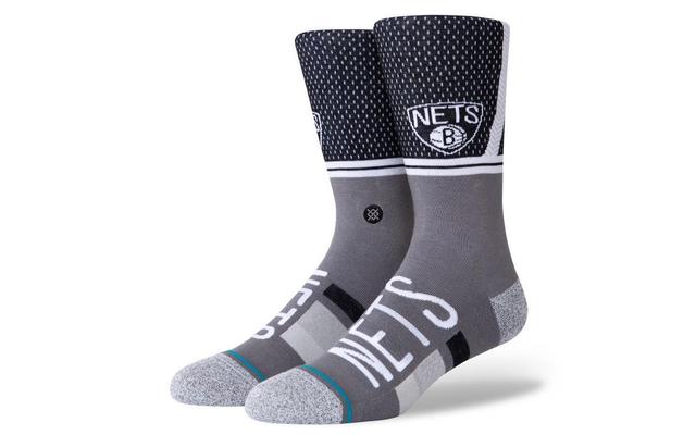 Stance Mens Brooklyn Nets Shortcut 2 Crew Socks - Gray Product Image