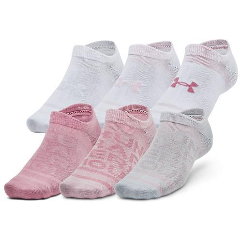 Under Armour Mens Under Armour Essential 6 Pack No Show Socks - Mens Prime Pink/Pink Elixir/Pink Elixir Product Image