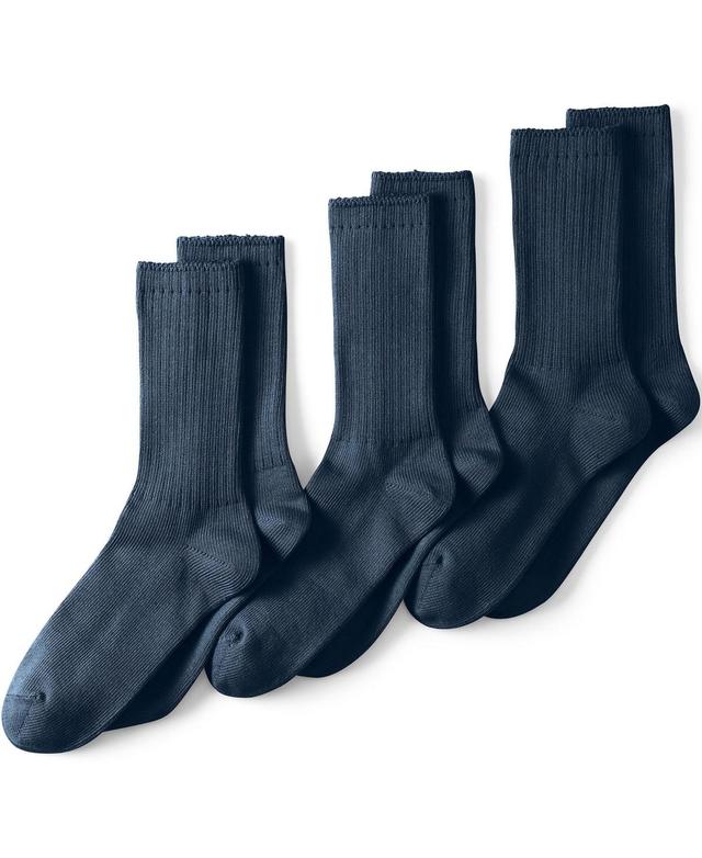 Lands End Mens Crew Socks 3 Pack Product Image