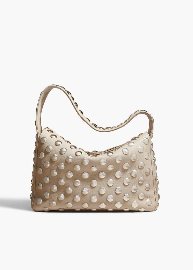 Elena Bag in Dark Ivory Leather with Studs Product Image