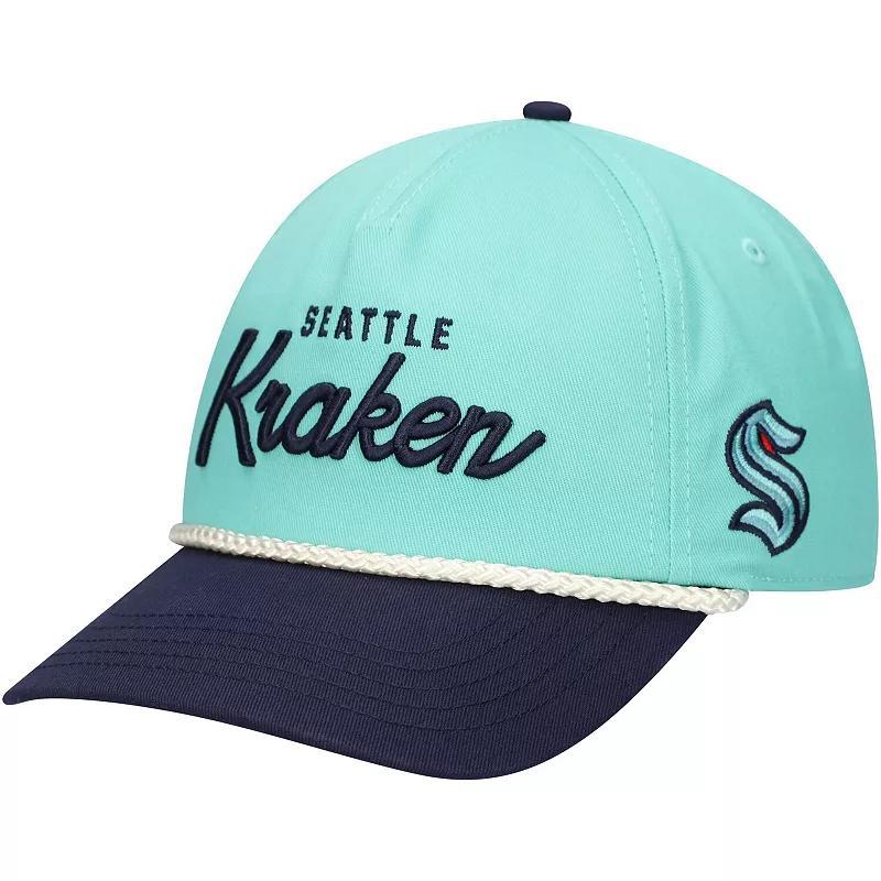 Mens American Needle Light Blue/Deep Sea Blue Seattle Kraken Roscoe Washed Twill Adjustable Hat Product Image