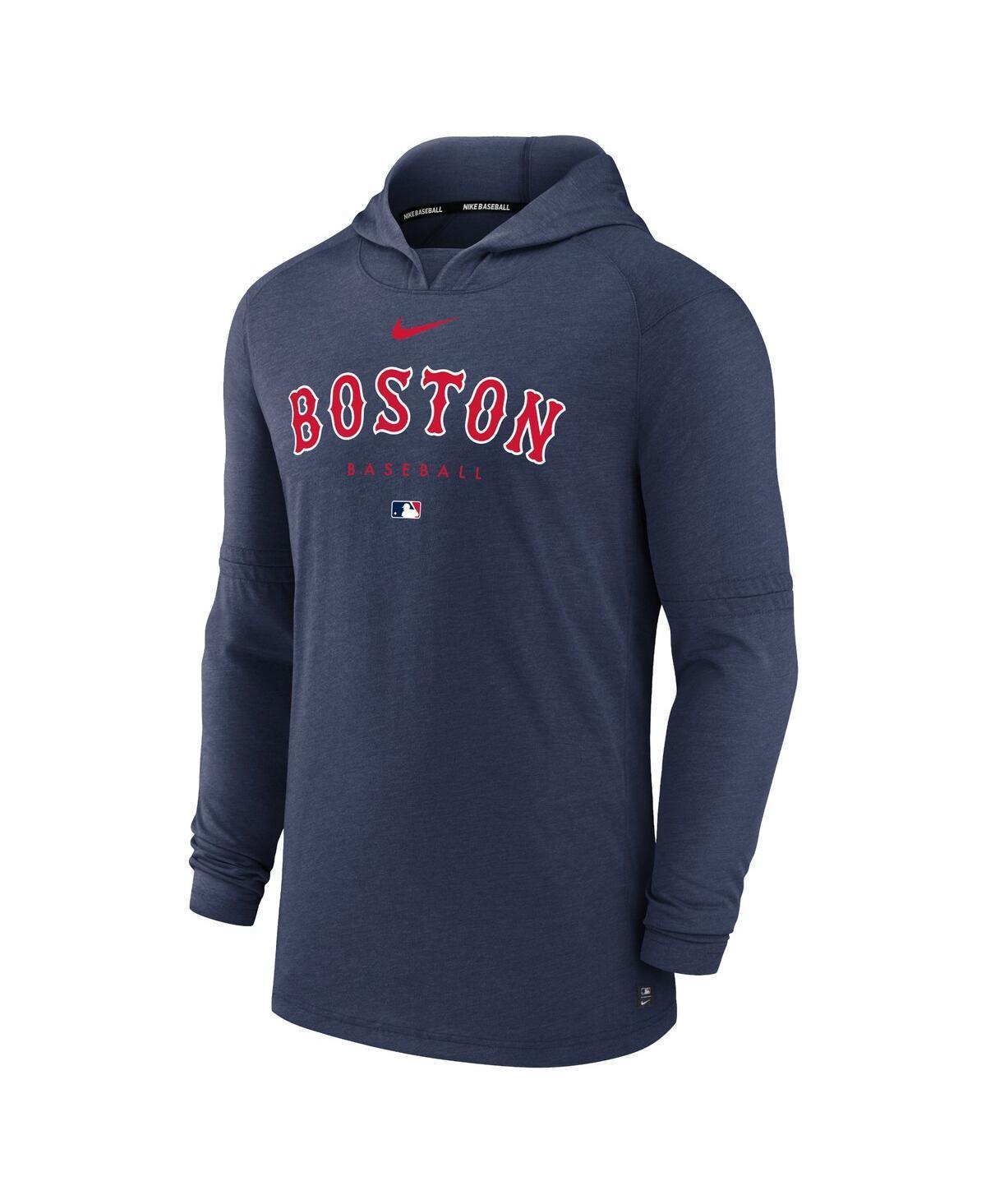 NIKE Men's  Heather Navy Boston Red Sox Authentic Collection Early Work Tri-blend Performance Pullove Product Image