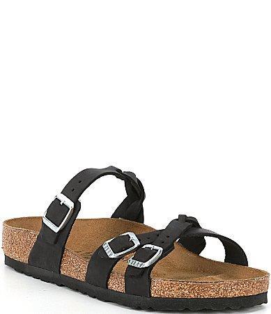 Birkenstock Womens Franca Braid Oiled Leather Strappy Sandals Product Image