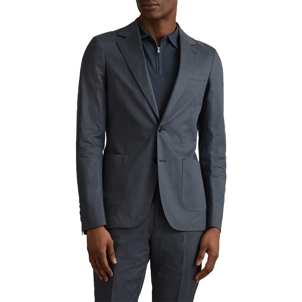 REISS Crawford Slim Fit Cotton Blend Sport Coat In Blue Product Image