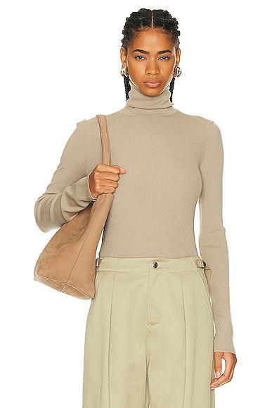 Burberry Long Sleeve Top in Beige Product Image