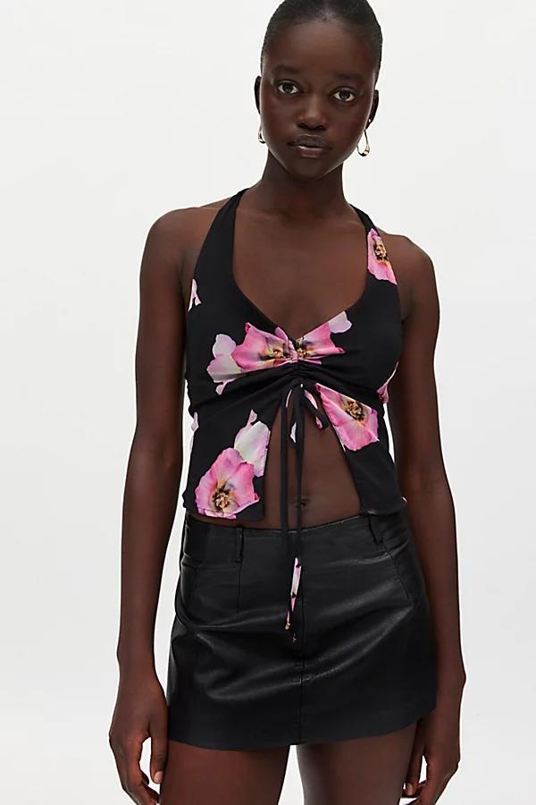 Silence + Noise Adriana Ruched Halter Top Womens at Urban Outfitters Product Image