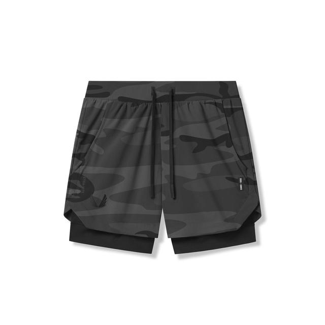 0865. Tetra-Lite™ 5" Liner Short - Black Camo "Wings"/Black Product Image