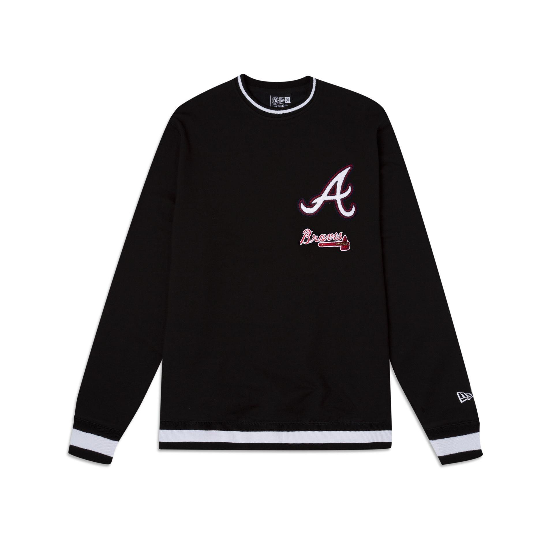 Atlanta Braves Logo Select Black Crewneck Male Product Image