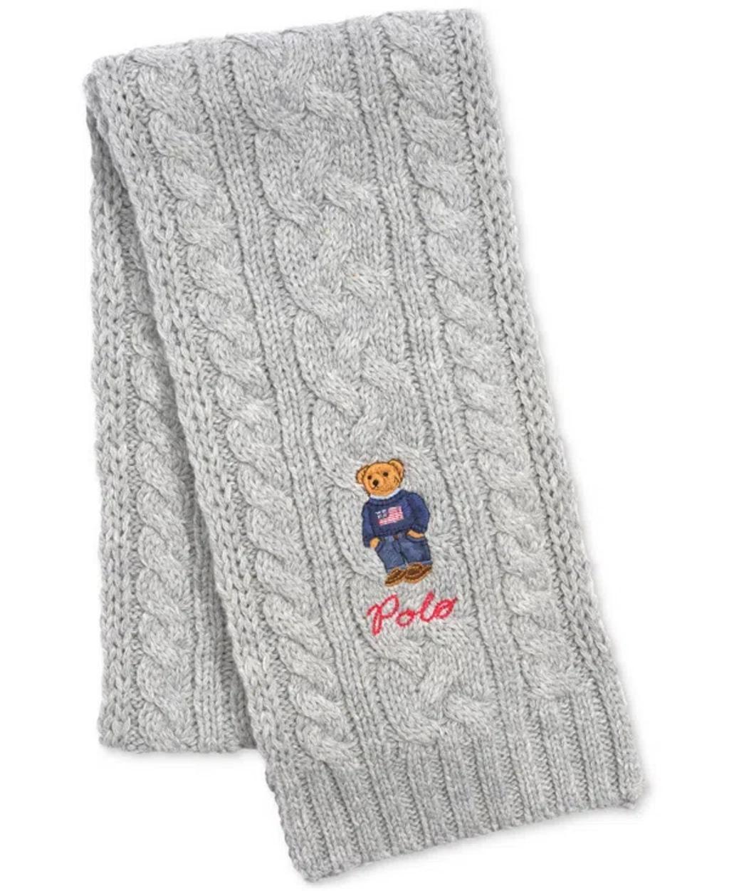 POLO RALPH LAUREN Men's Cable-knit Bear Scarf In Andover Product Image