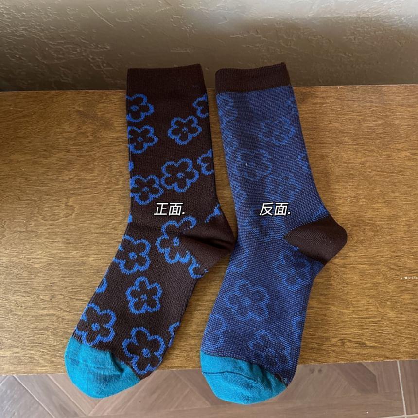 Patterned Crew Socks Product Image