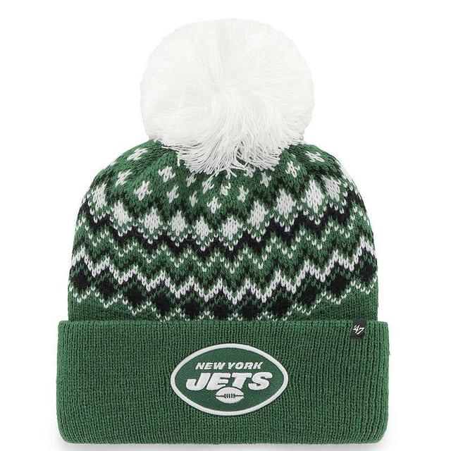 Womens 47 New York Jets Elsa Cuffed Pom Knit with Hat Product Image