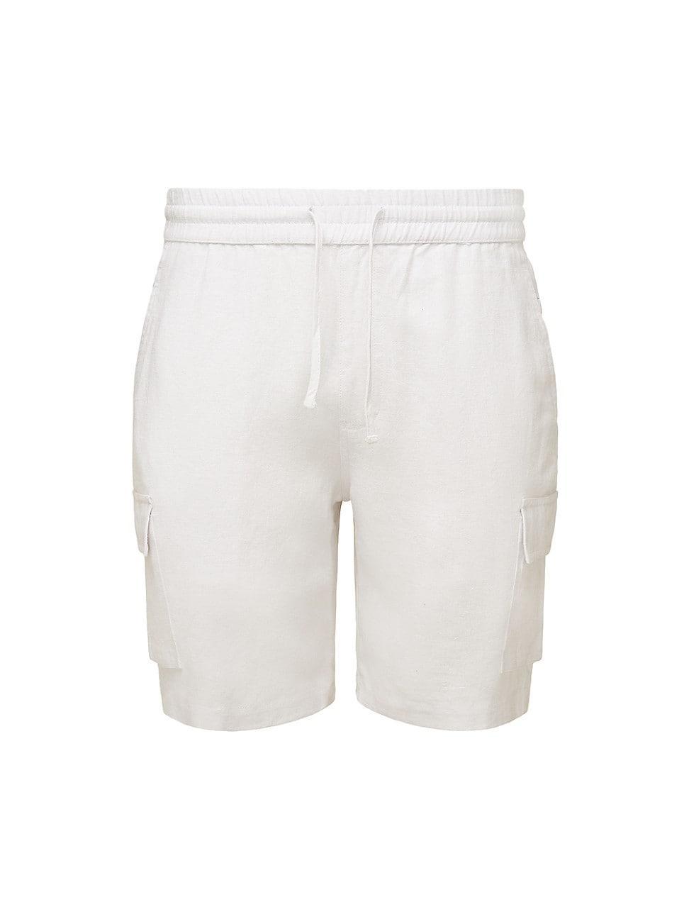 Mens Air Linen Cargo Shorts Product Image