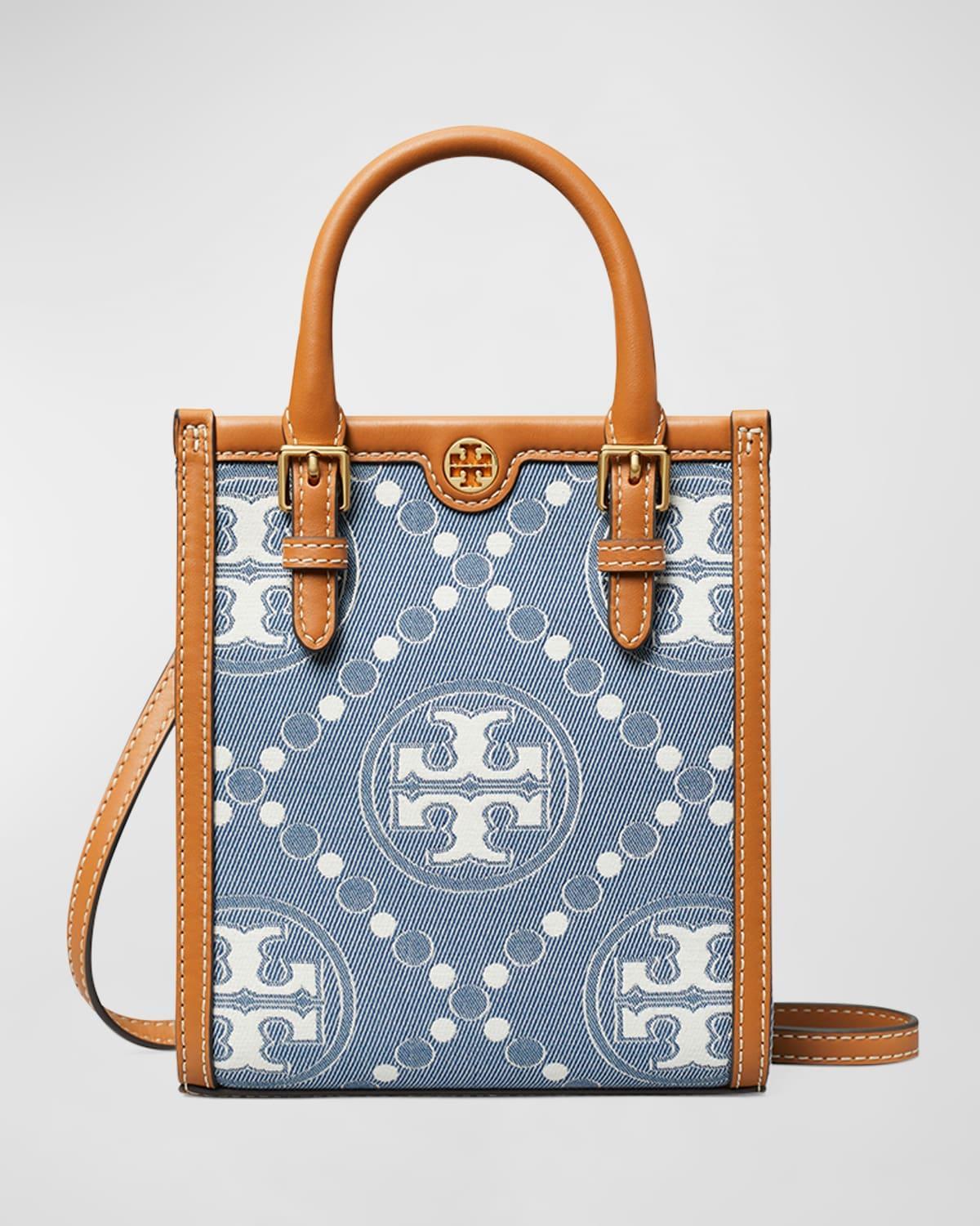 T Monogram Mini Denim Tote Bag Product Image