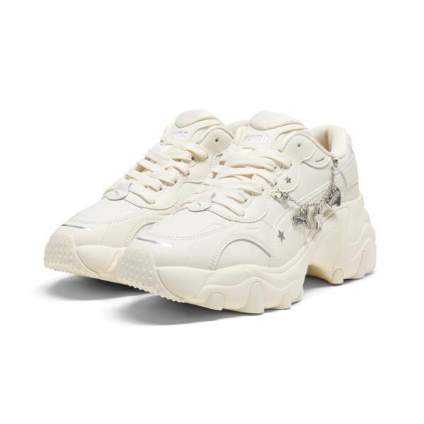 PUMA Pulsar Wedge Chain Women's Sneakers in Frosted Ivory/Silver Product Image