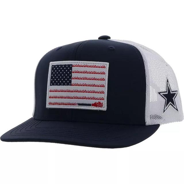 Mens Hooey Navy Dallas Cowboys Rope Flag Trucker Adjustable Hat - Navy Product Image