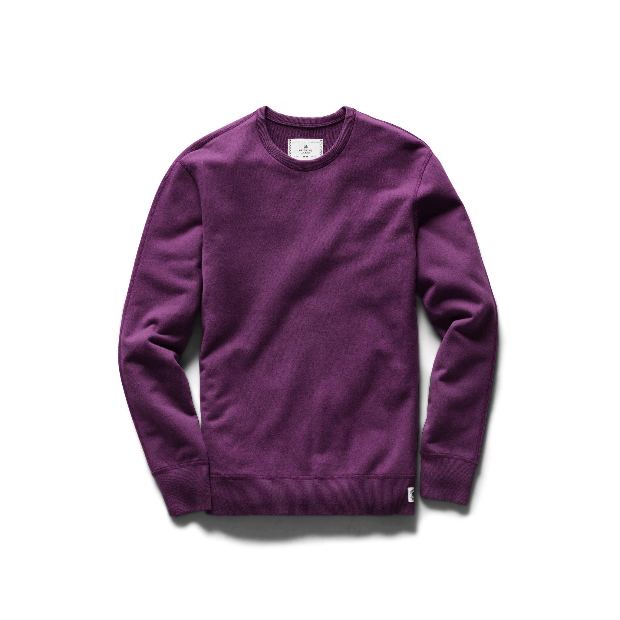 0984. Herringbone Terry Crewneck - Crimson Red Product Image