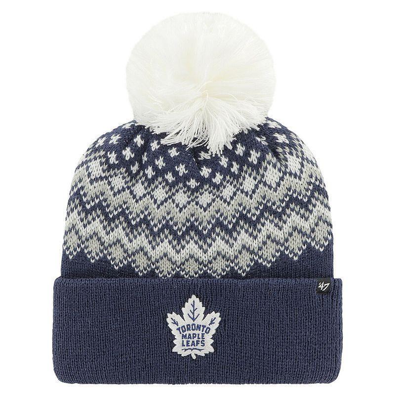 Womens 47 Blue Toronto Maple Leafs ElsaCuffed Knit Hat with Pom Product Image