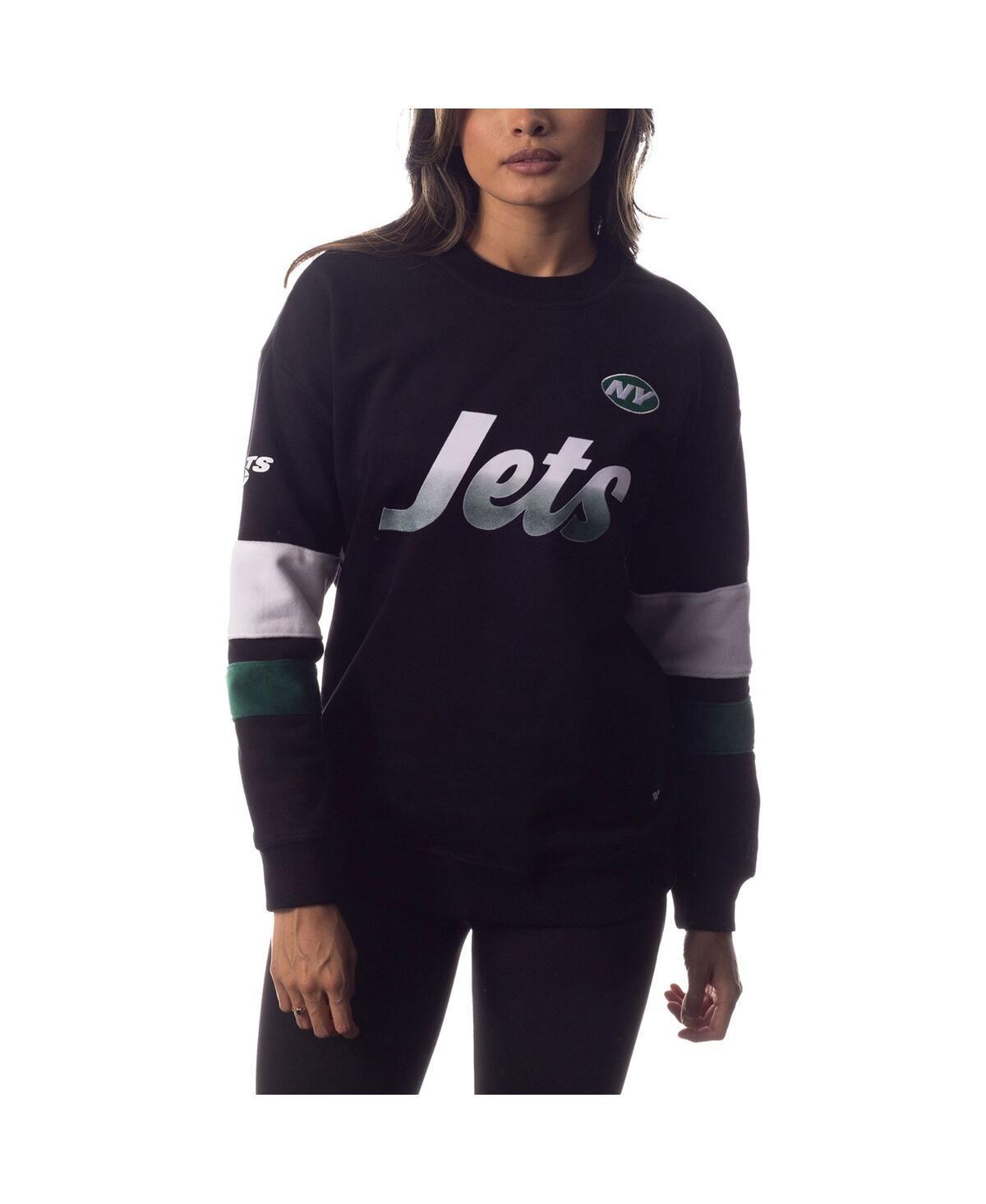 Womens The Wild Collective Black New York Jets Fleece Pullover Sweatshirt Product Image