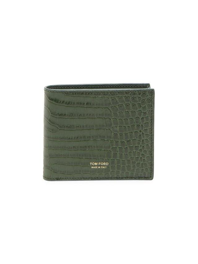 TOM FORD Croc Embossed Patent Leather Bifold Wallet Product Image