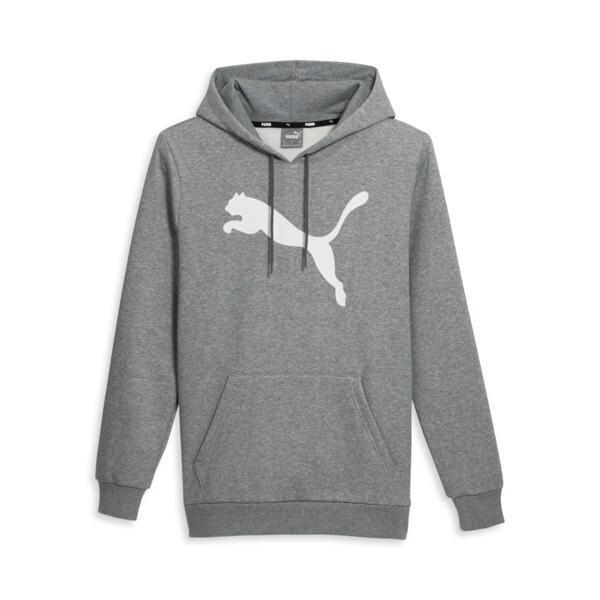 PUMA Big Cat Men's Logo Hoodie in Medium Grey Heather Product Image