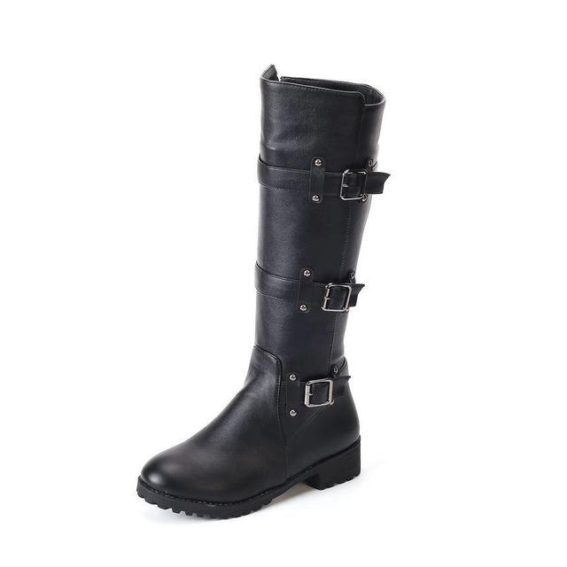 Multi-Buckle Knee High Boots Product Image