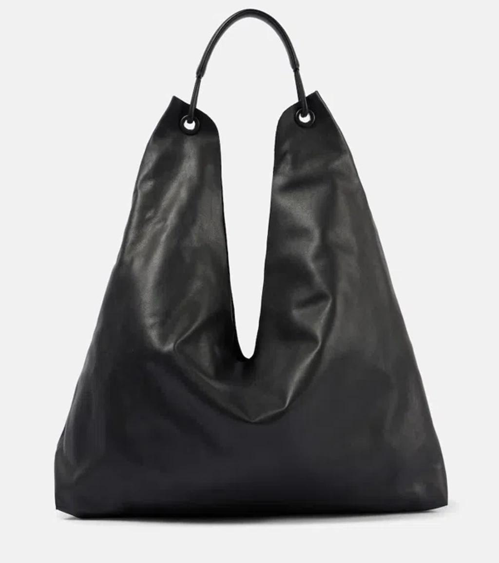 THE ROW Bindle Leather Tote Bag In Black Product Image