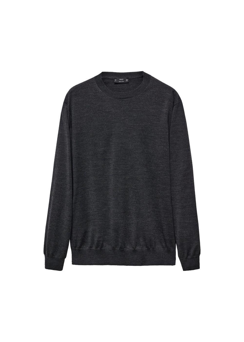 MANGO MAN - Merino wool washable sweater dark heather greyMen Product Image