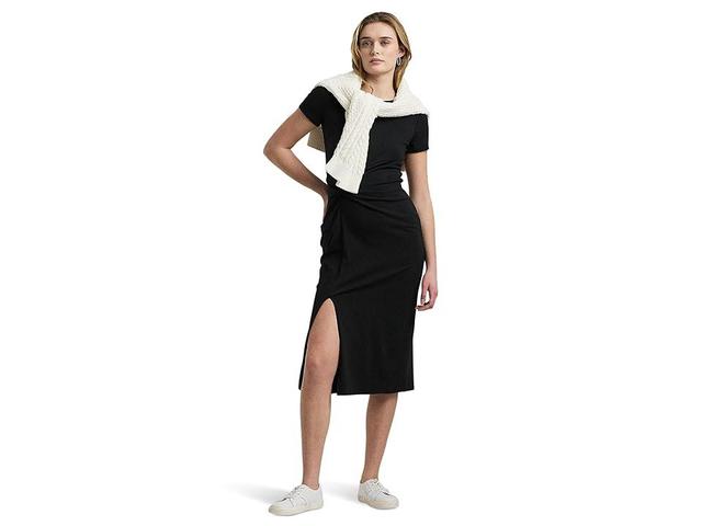 LAUREN Ralph Lauren Jersey Twist-Front Midi Dress Women's Dress Product Image