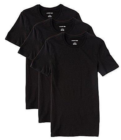 Lacoste 3-Pack Crew Neck Slim Fit Essential T-Shirt Men's Clothing Product Image