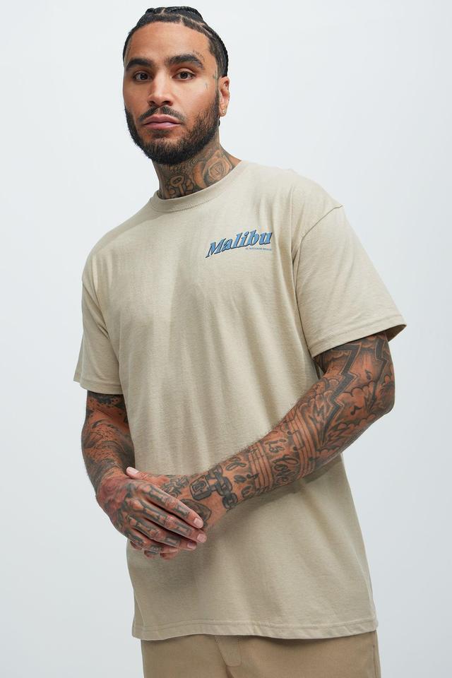 Malibu Beach Vibe Short Sleeve Tee - Sand Product Image