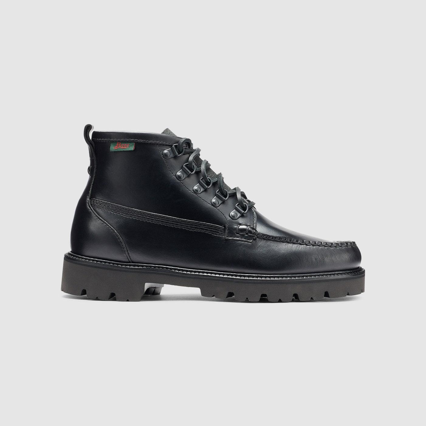 G.H.BASS | Mens Mixed Media Ranger Super Lug Boot | Black | Size 8 Product Image