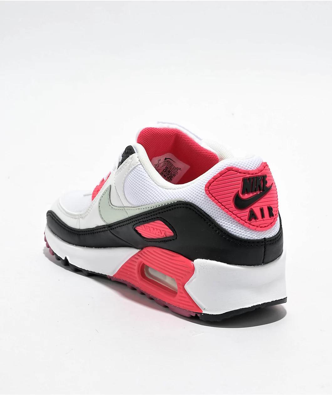 Nike Air Max 90 White, Black & Pink Foam Shoes Product Image