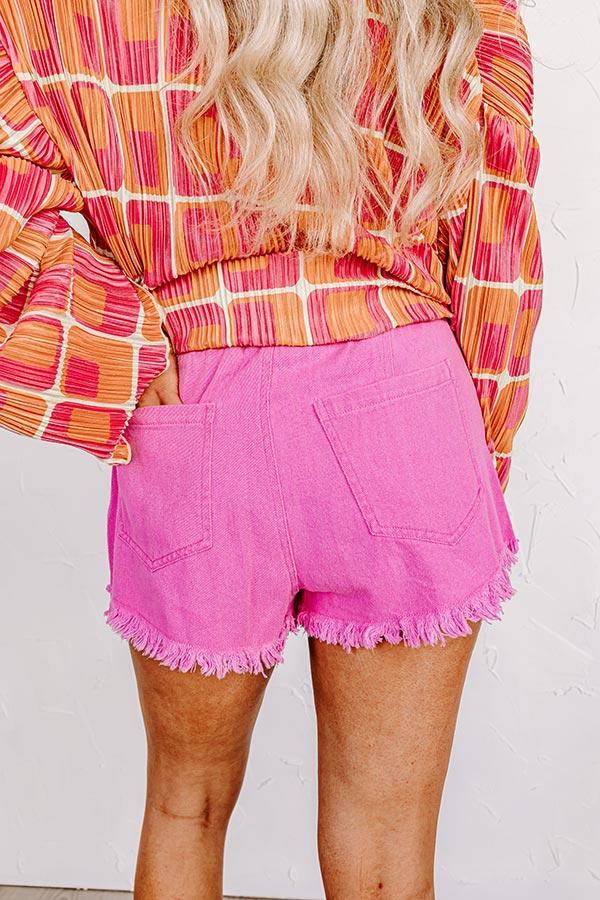 The Jordan High Waist Shorts In Pink Product Image