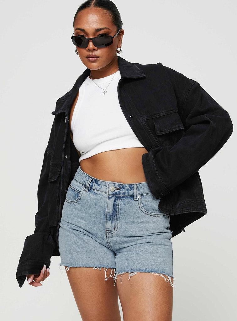 Laurena Denim Shorts Product Image