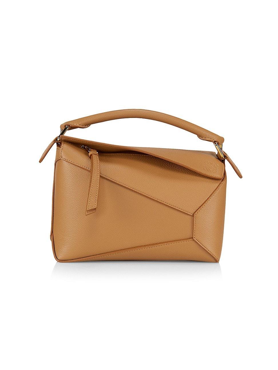 Small Puzzle Edge Leather Shoulder Bag Product Image