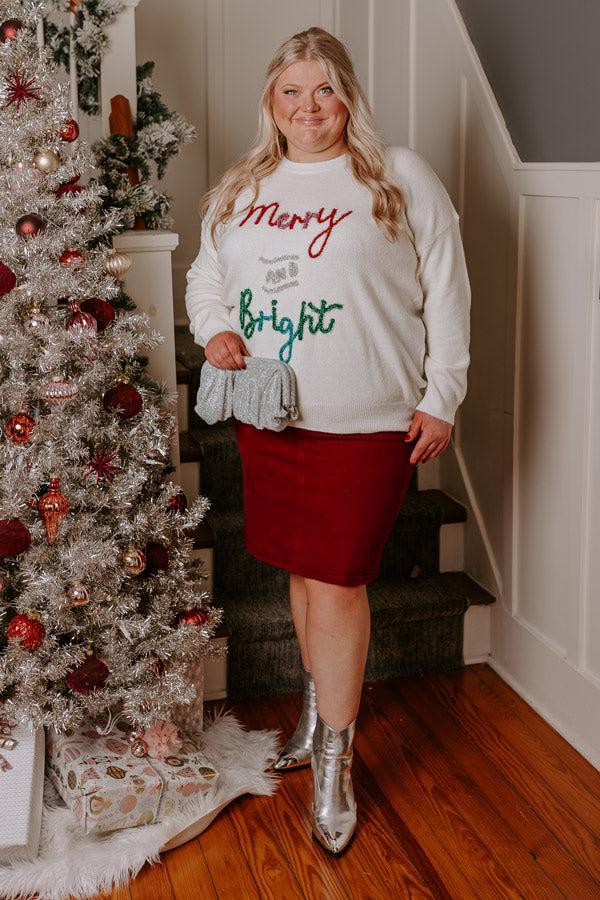 Merry And Bright Tinsel Sweater Curves Product Image