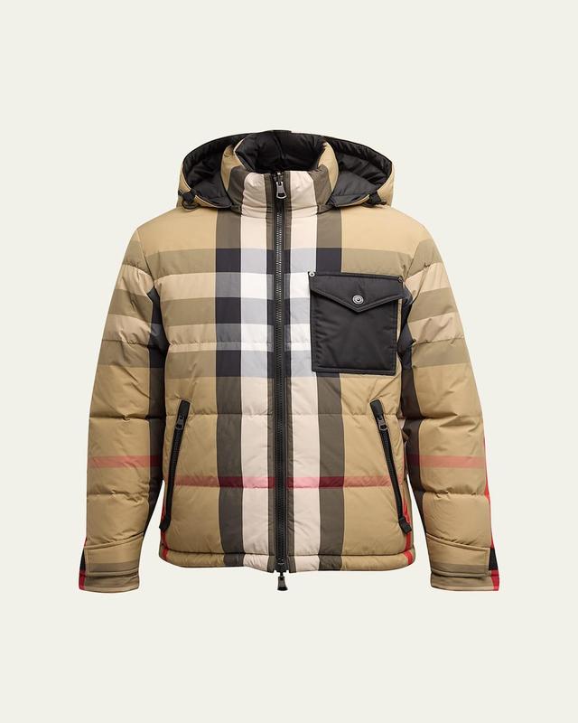 Mens Rutland Check Reversible Puffer Jacket Product Image