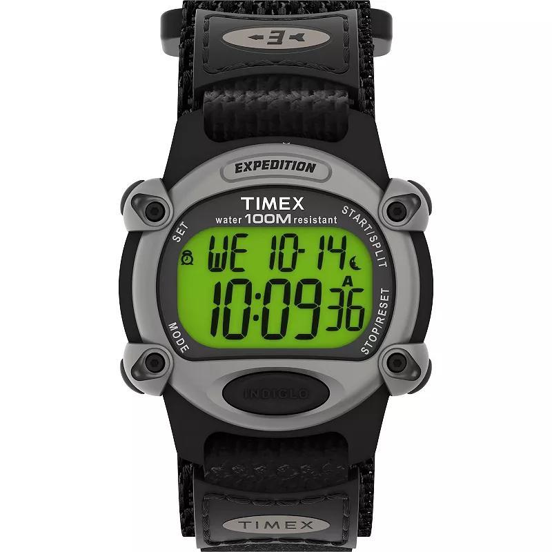 Timex Mens Expedition Chronograph-Alarm-Timer Fast Wrap Strap Digital Watch - T48061JT Black Product Image