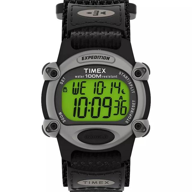 Timex Mens Expedition Chronograph-Alarm-Timer Fast Wrap Strap Digital Watch - T48061JT Black Product Image