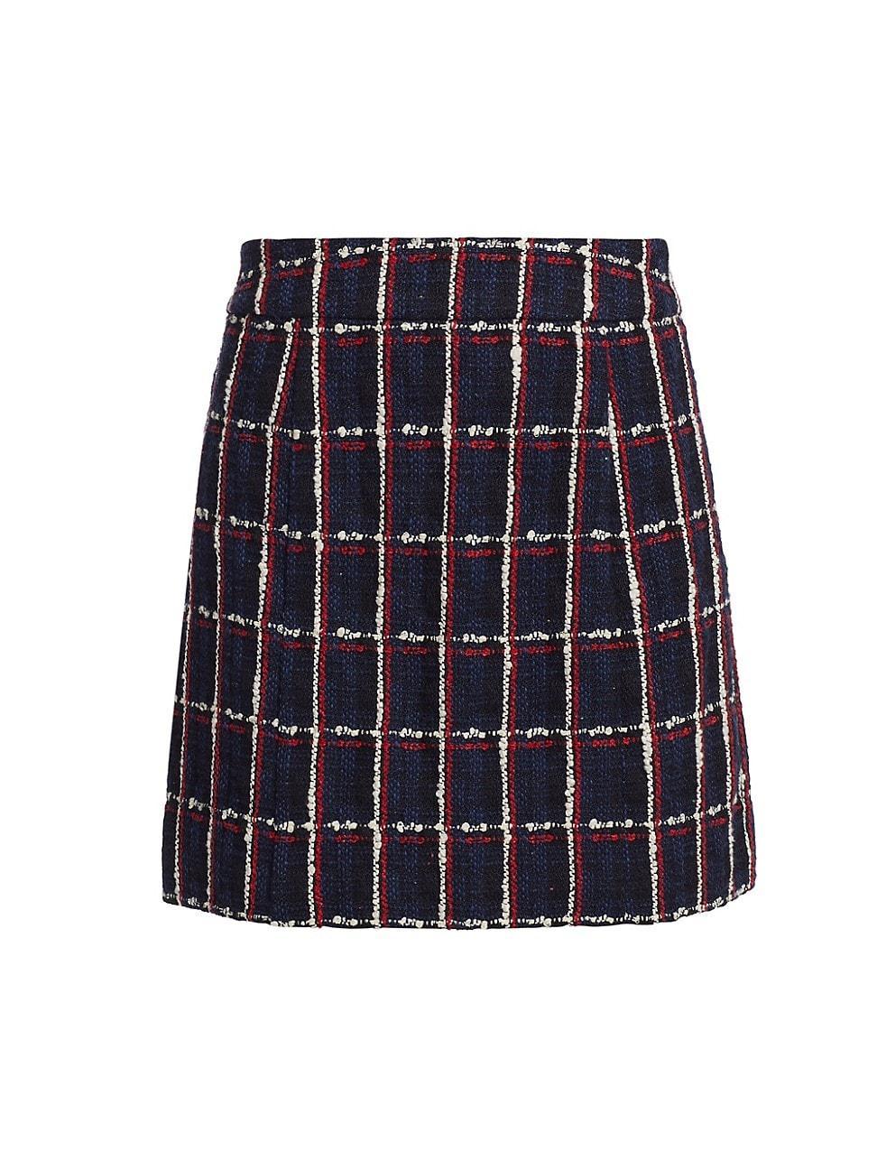 Womens First Wife Check Tweed Miniskirt Product Image